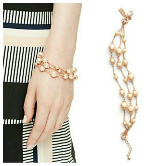 kate spade Jewelry - Kate Spade Pearls of Wisdom Rose Gold Bracelet